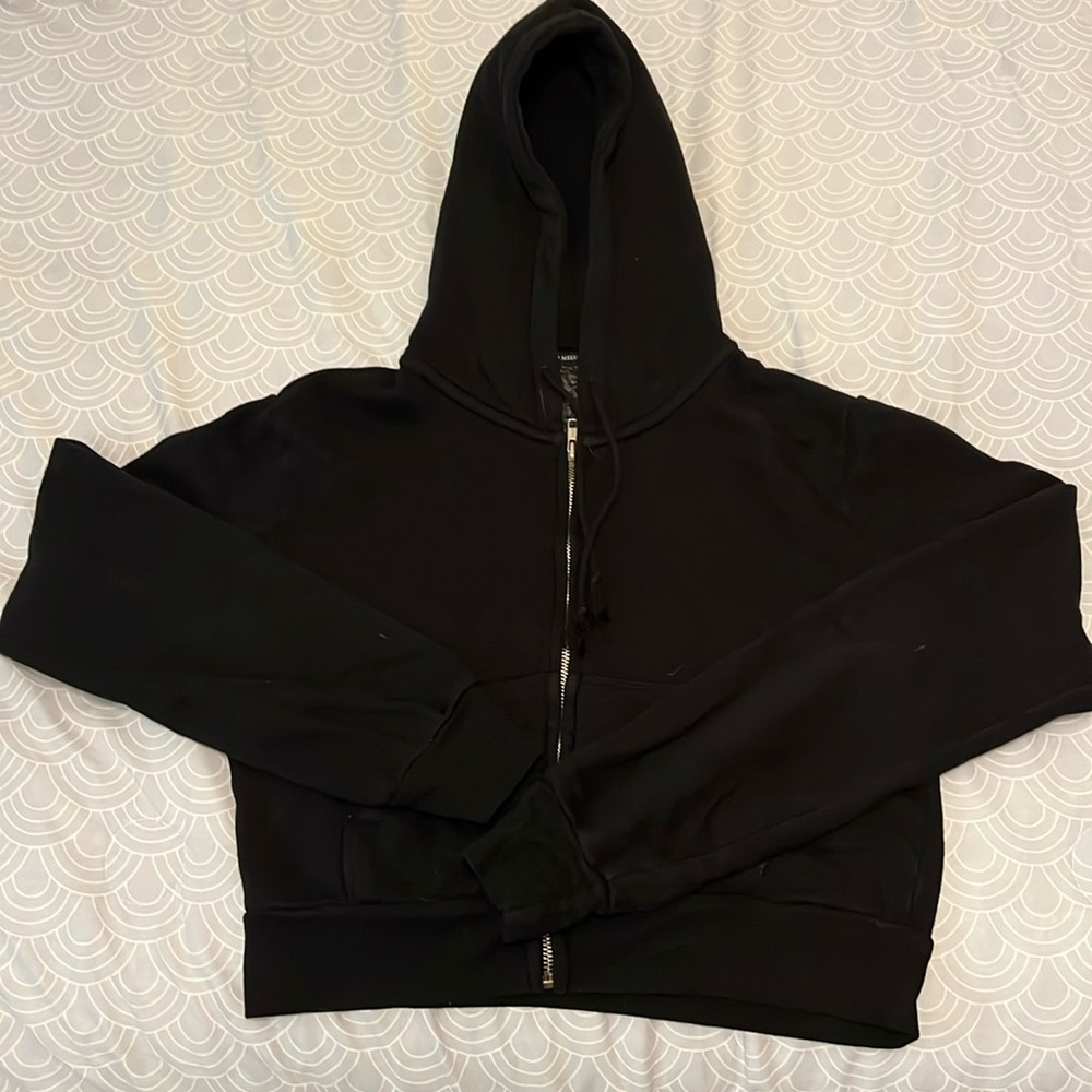 Juniors Brandy Melville Cropped Zipper Hoodie